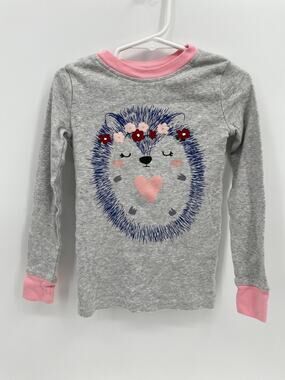 Kirkland Hedgehog gray long sleeve pajama top size 5